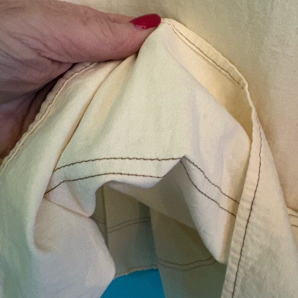 Ruffle v-neck mini cotton shift dress - Picture 8 of 12